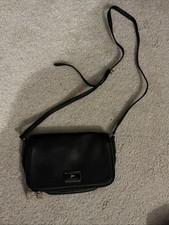 Aubrey Black Leather Cross Body Bag 