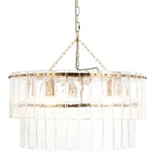 Ceiling Light Brass Karine 5 Brushed Aged Tiered Endon 118469