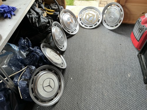 Mercedes chrome hubcaps 15inch - mercedes,