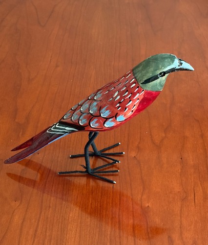 Hand carved wooden painted - wooden,
