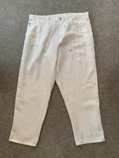 George Linen Trousers Elastic