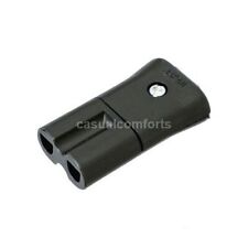 IEC C7 FIGURE 8 REWIREABLE FEMALE PLUG, 2P SILVER PLATED SHOTGUN CABLE CONNECTOR