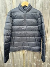 Jack Wills Kershaw Half Zip Pull Over Padded Coat Jacket Black Men's Brand New
