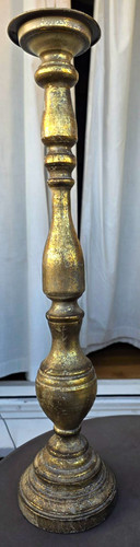 Antique gold metal pillar - antique,