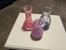 3 Lovely Caithness Glass Vases