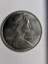 Gambia 8 Shillings Silver Coin