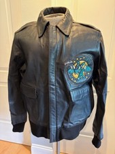 422 NIGHT FIGHTER SQUADRON, 9TH AIR GROUP, GOATSKIN  LEATHER A-2 JACKET, SIZE 46
