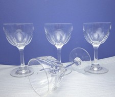 4 CRYSTAL SHERRY GLASSES CUT GLASS ANTIQUE EDWARDIAN