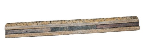 Antique school inch ruler - antique, 12