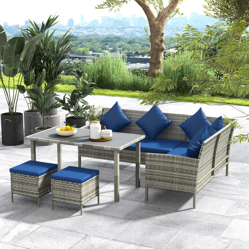 Outsunny 5pcs rattan dining - outsunny,