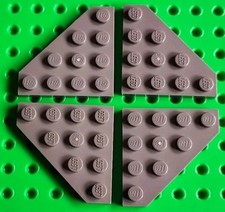 LEGO Dark Grey Plates 4x4 Cut