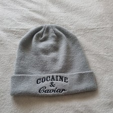 Vintage Cocaine & Caviar Grey Beanie 