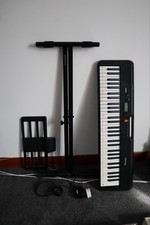 Casio Casiotone CT-S200 Portable Electronic Keyboard, Black, 61-Key +stickers