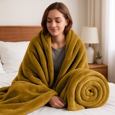 Plain Fleece Blanket Soft Warm