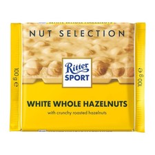 Ritter Sport Chocolates White Whole Hazelnuts 100gX10