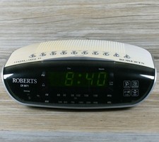 Roberts CR9971 Chronologic VI MW/FM Radio Alarm Clock Dual Alarm Auto Time Cream