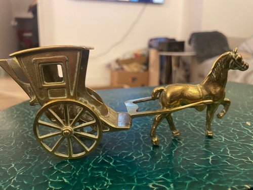 Vintage large brass horse - vintage, &