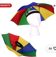 Umbrella Hat Novelty Adult Costume Multi-Color Festival Wear, Unisex