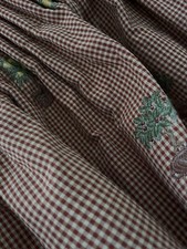 DESIGNER BAY WINDOW BESPOKE FRENCH SPANISH COUNTRY RED GINGHAM CHECK CURTAINS