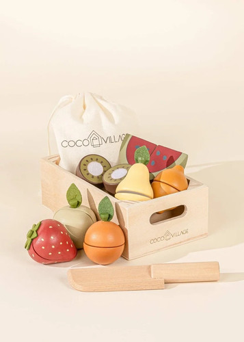 Wooden fruits playset - wooden,