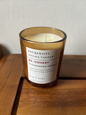 Pecksniffs Aromatherapy Re-Covery Candle 100g Patchouli Juniper Amber Glass H3”