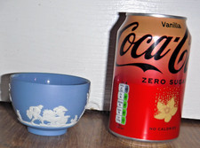 Wedgwood Jasper Ware Small Open Sugar Bowl Pale Blue/White Relief ~ Excellent