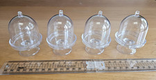 4 X Mini Cake Stand Dome Lid Plastic Transparent Clear Display Sweets Chocolates