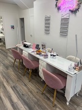 used custom made white glass