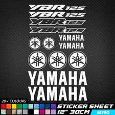 13x YAMAHA YBR 125 Vinyl Decal Stickers Sheet Bike Motorbike Motorcycle Sticker