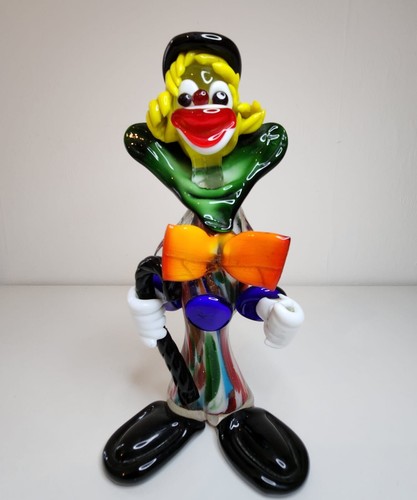 Murano glass clown with - glass,