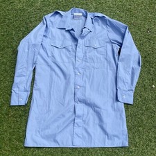 ROYAL AIR FORCE SURPLUS SG RAF BLUE POLYCOTTON MENS LONG SLEEVED UNIFORM SHIRT