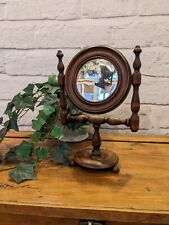 Antique shaving mirror with original foxed mirror plate