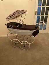 1970’s Vintage Silver Cross Dolls Pram with Sun Canopy, Bag, & More!