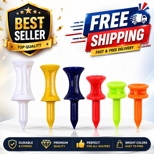 Plastic castle golf tees - plastic,