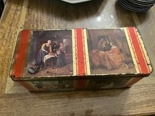 Vintage Metal Old Masters Biscuits Cream Cracker Tin - Rectangular