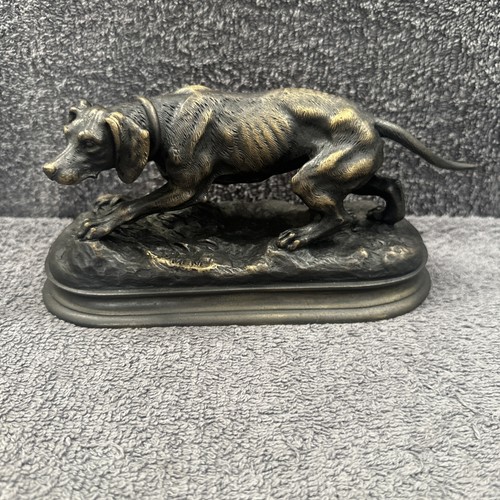 Awesome bronze figure hound - figure, a