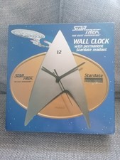 1990s Wesco Star Trek The Next Generation Stardate Wall Clock Vintage 1996 Boxed