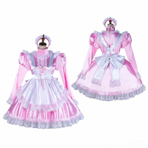 Maid girl sissy lockable pink - girl,