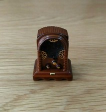 1/12, dolls house miniature Handmade Old Radio real wood Vintage Living room LGW