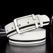 Leather Mens Belt Belts Real