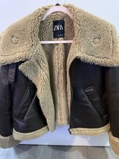 ZARA Faux Shearling Aviator