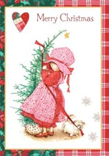 Vintage Christmas Card Holly
