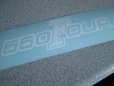 2 x 550Four Cafe Racer Tank Helmet Honda Motorcycle White Vinyl Decal Sticker(1)