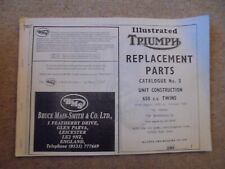 Triumph Parts Catalogue No5 TR6 Trophy T120 Bonneville 1966 to 1967 Motorcycles.