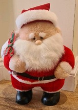 VINTAGE STANDING PLUSH FATHER CHRISTMAS DECORATION SANTA 13"