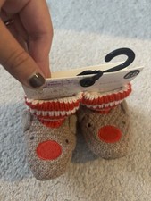 Marks And Spencer Red Brown Reindeer Christmas Shoes Booties Up To 6 Months