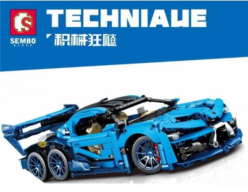 Sports car blue - car, blocks