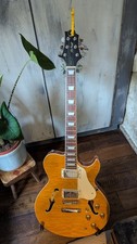 Samick Greg Bennett Royale Hollowbody Single Cutaway Electric Guitar in Amber 