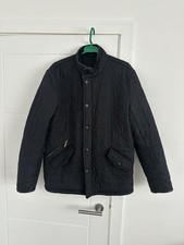 Men’s Barbour Powell Black diamond quilted jacket size medium