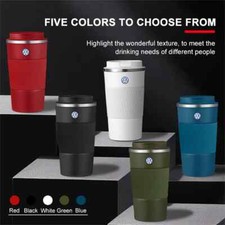 510ml Thermal Sealed Flask Cup Stainless Steel Hot Cold Coffee Mug VW R-Line UK